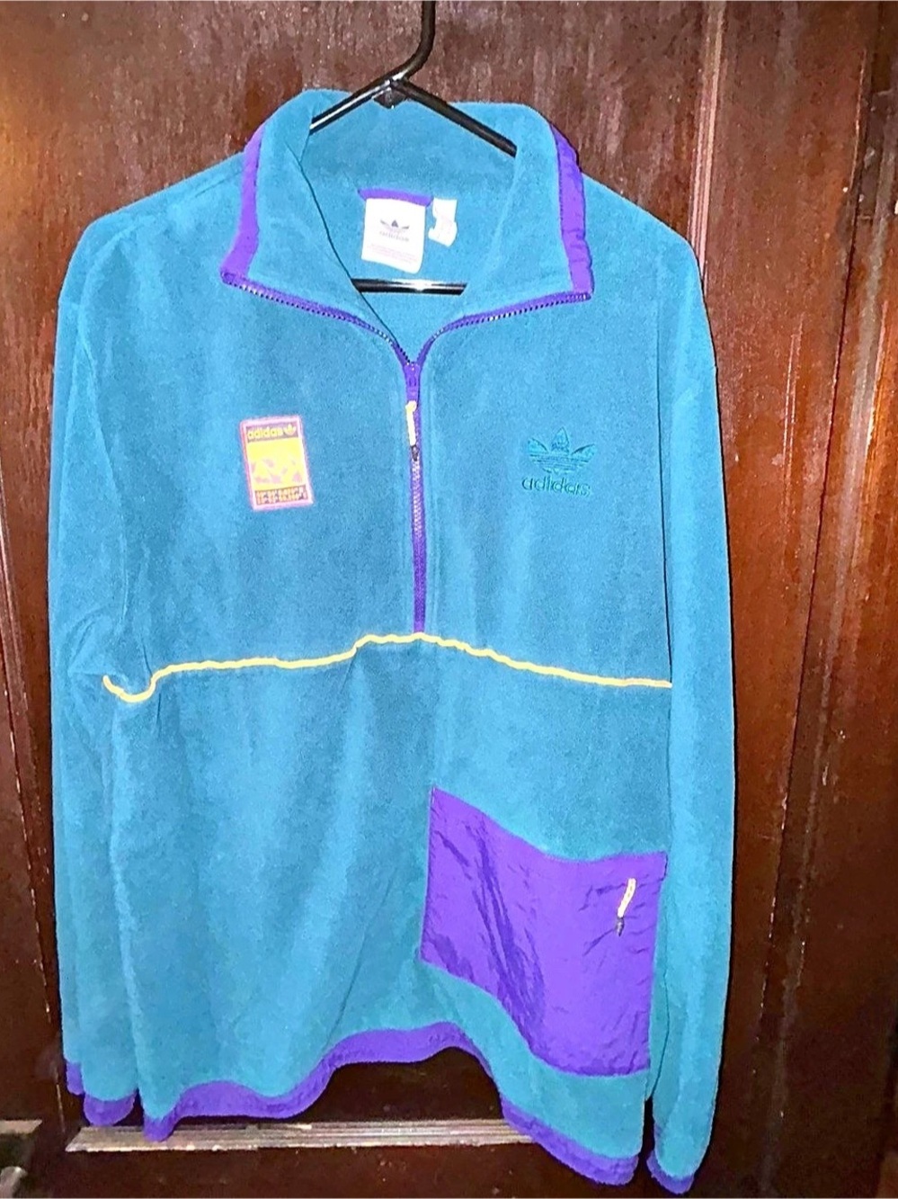 adidas Adventure Half Zip Fleece Blue & Purple Jacket